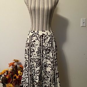 Brown and Cream Skirt - Size 8